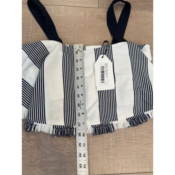 Women's English Factory Stripe Crop Tank and Cropped Pants Size Small - Blue New - Picture 9 of 16